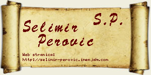 Selimir Perović vizit kartica